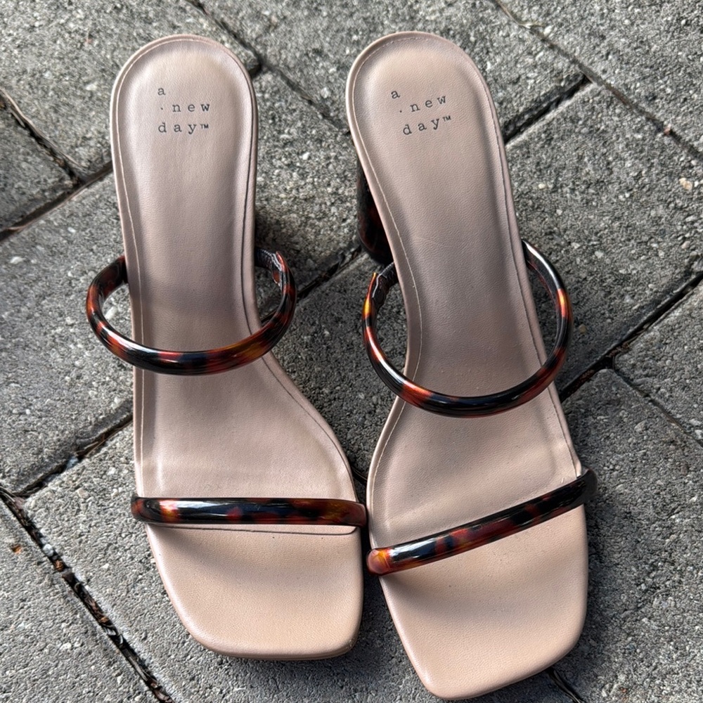 A New Day Women's Tortoiseshell Strap Heels